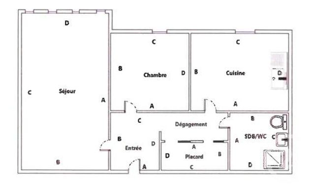Appartement F2 à louer - 2 pièces - 47.64 m2 - VESOUL - 70 - FRANCHE-COMTE - Century 21 Gsm Immo